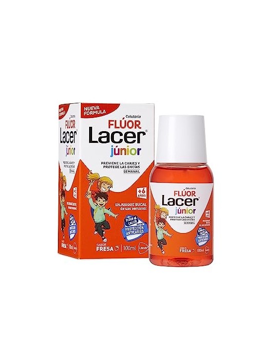 Collutorio Lacer FLUOR settimanale fragola 02 100ml