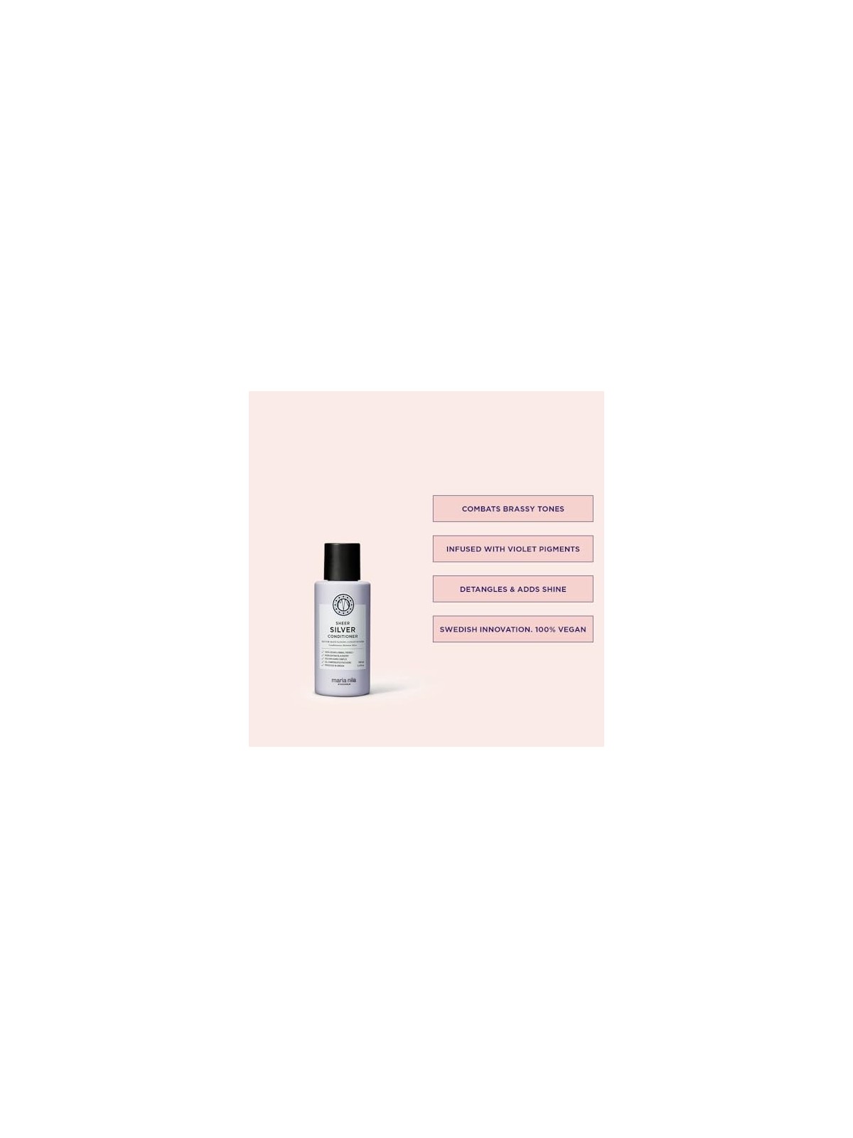 Balsamo idratante neutralizza toni gialli capelli Maria Nila 100ml