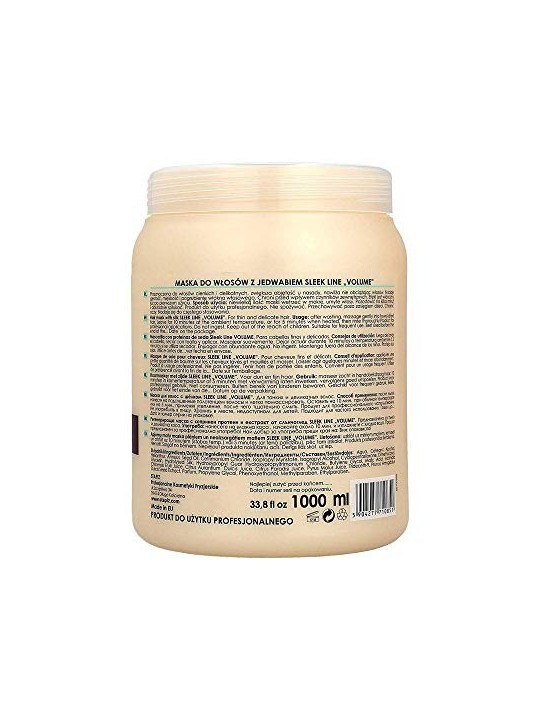 Maschera per Capelli Sleek Line Volume 1000ml