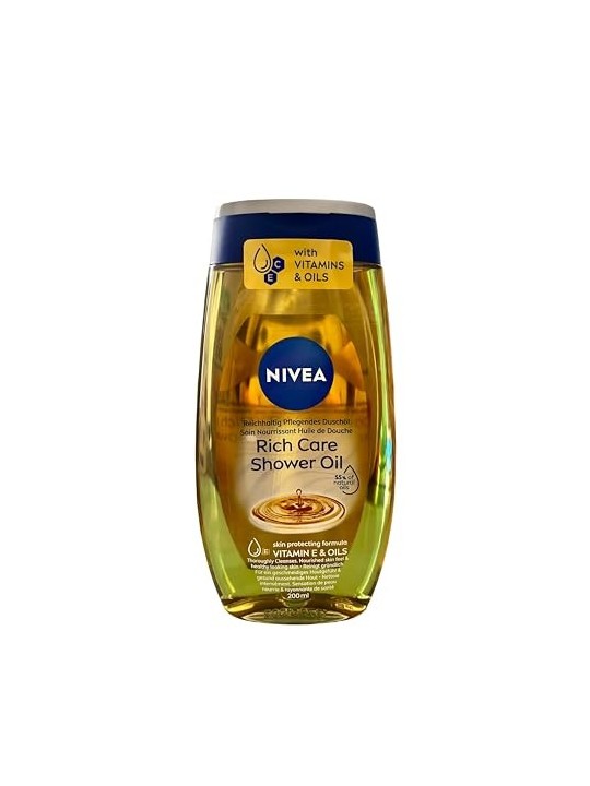 Nivea Olio per doccia con olio naturale pelle secca donna 200ml