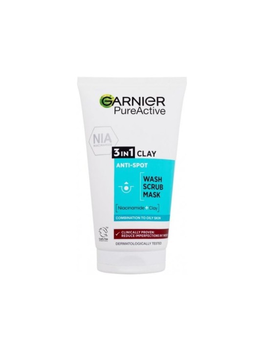 GARNIER Pure 3in1 Cleansing Gel Scrub Mask 150ml