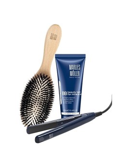 Set Marlies Mller Specialists Olio per Capelli alla Cheratina Conditioner Sleek Shine 100ml Spazzola per Capelli Paddle M