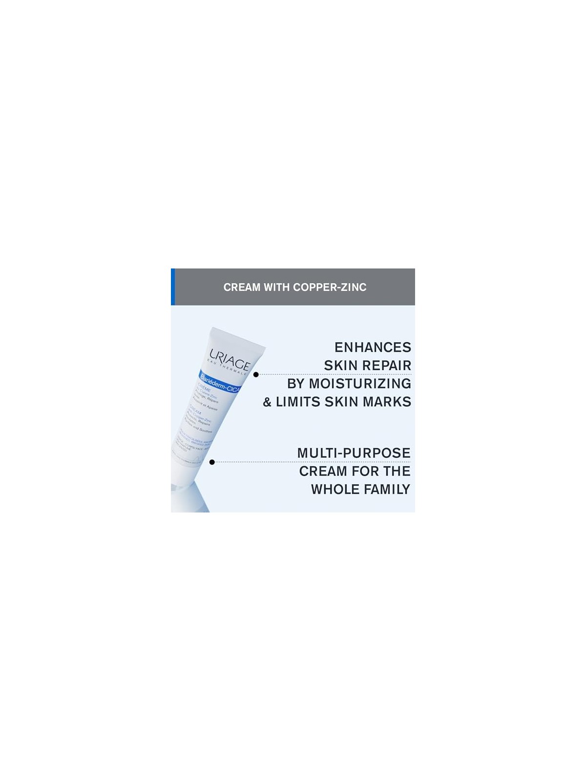 Uriage Bariederm Repairing Cica-Cream Unisex 100ml With Copper-Zinc