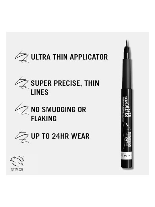 Rimmel Scandaleyes Precision Micro Eyeliner Penna eyeliner fissa 11 ml donna Black