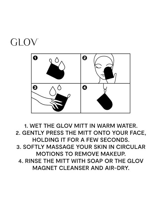 GLOV OnTheGo Mekeup Remover Classic Guanto struccante avorio