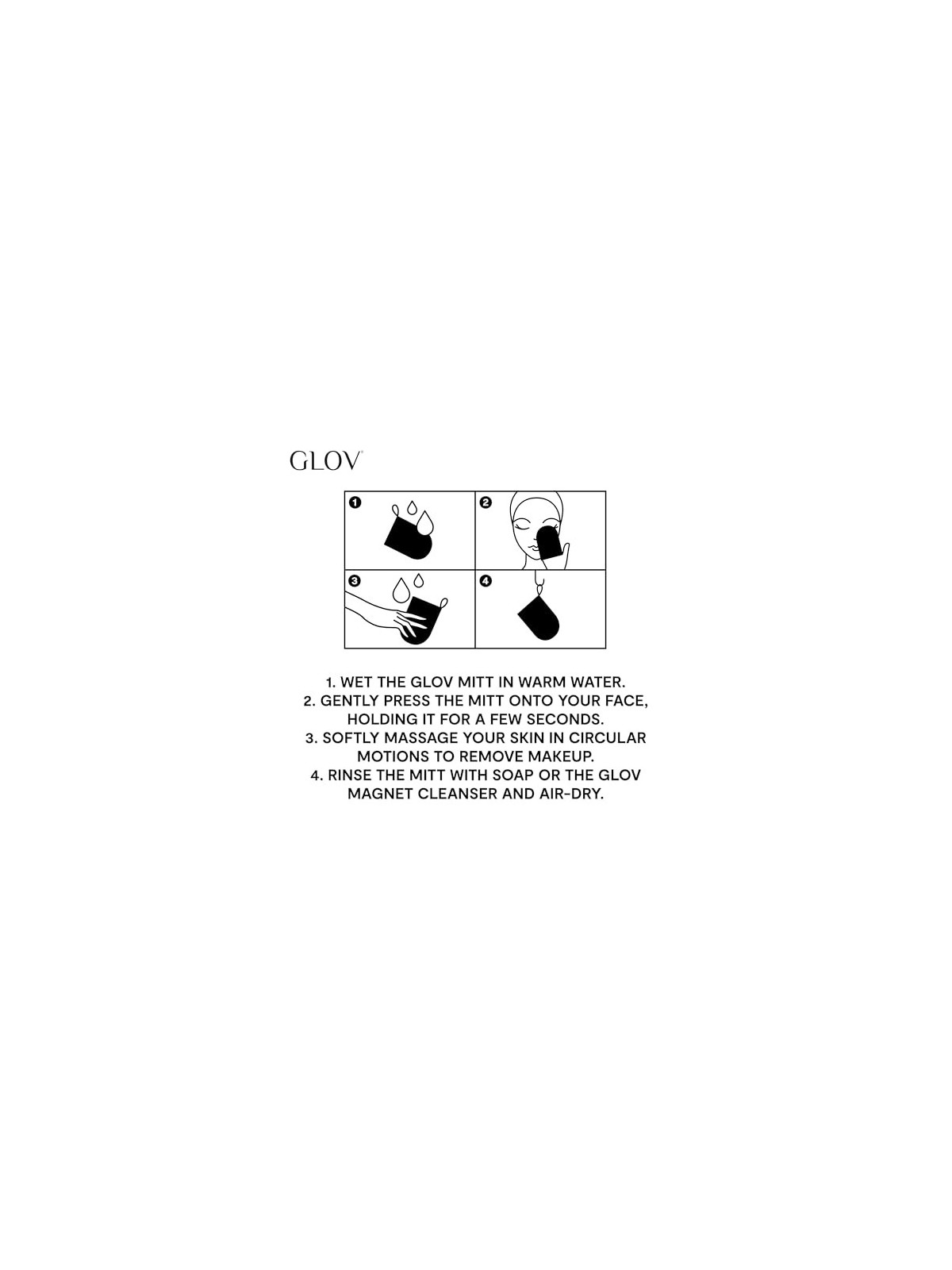 GLOV OnTheGo Mekeup Remover Classic Guanto struccante avorio