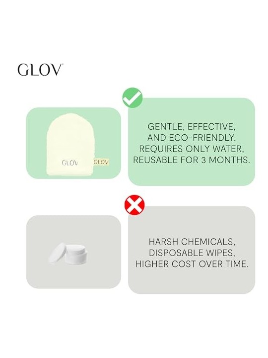 GLOV OnTheGo Mekeup Remover Classic Guanto struccante avorio