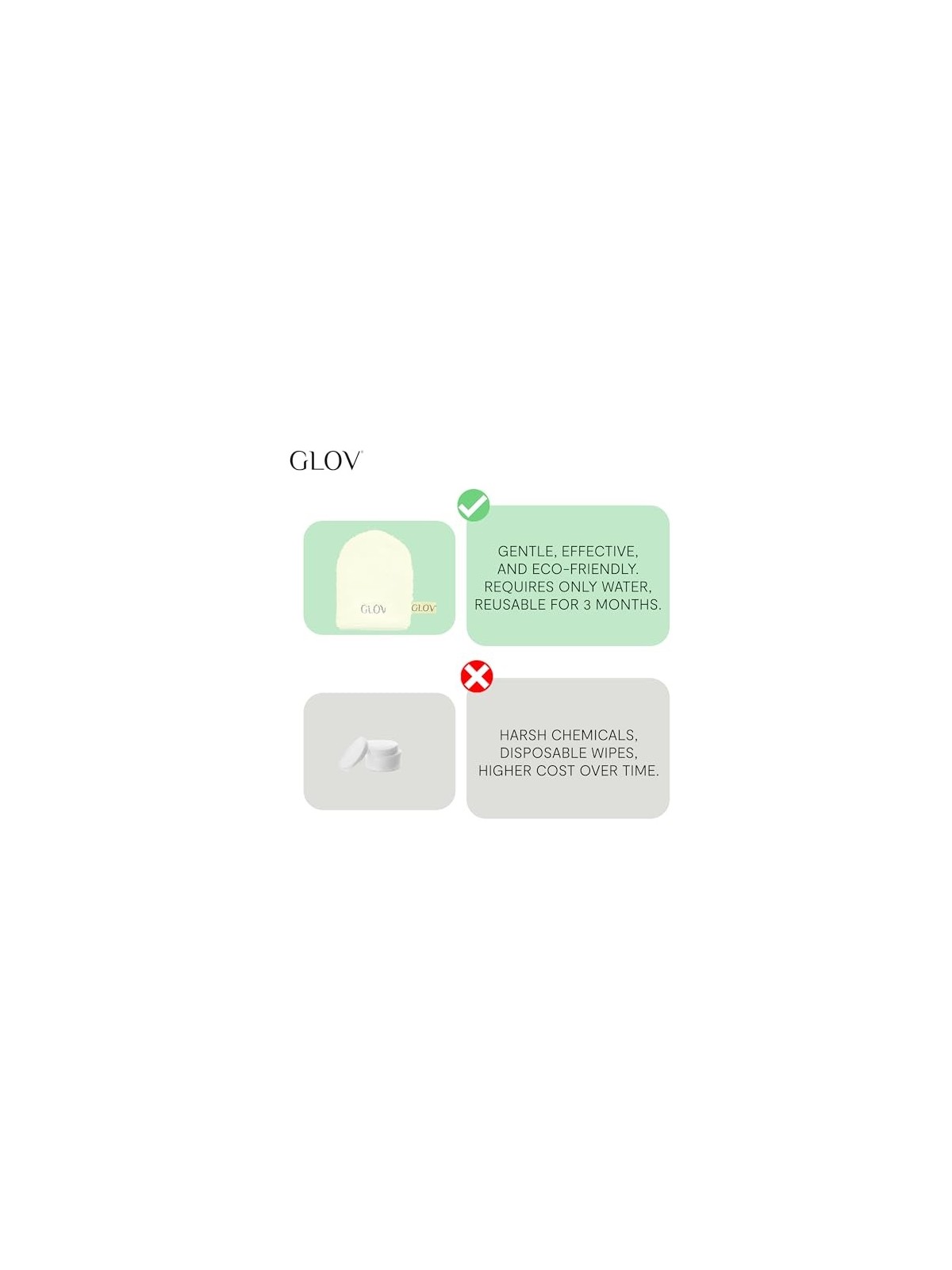 GLOV OnTheGo Mekeup Remover Classic Guanto struccante avorio