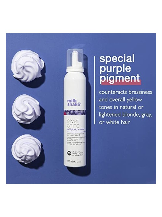 MilkShake Silver Shine Whipped Cream Balsamo per capelli biondo platino e grigi 200ml