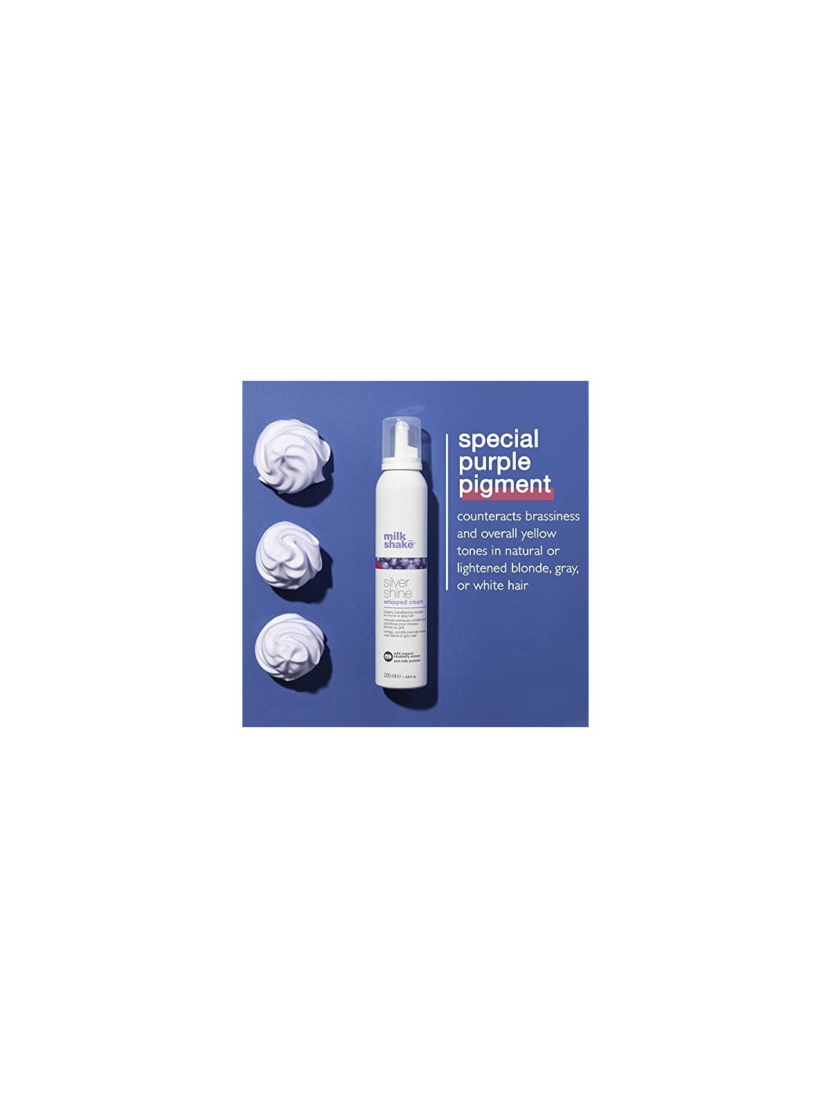 MilkShake Silver Shine Whipped Cream Balsamo per capelli biondo platino e grigi 200ml