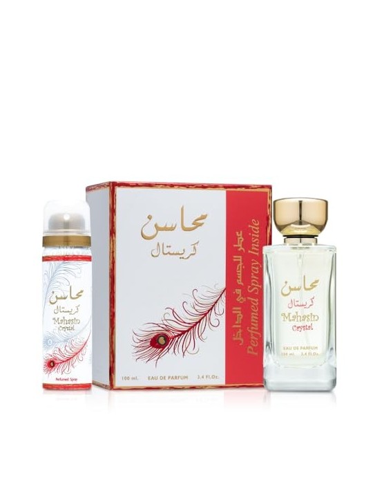 Lattafa Perfumes Set regalo Mahasin Crystal eau de parfum 100 ml