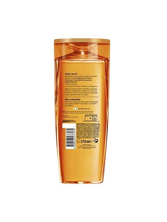 Shampoo L'Orï¿½ï¿½al Paris ELVIVE OLIO STRAORDINARIO nutriente 370ml unisex