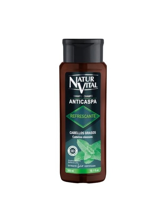 Natur Vital MEN SHAMPOO ANTIFORFORA RINFRESCANTE per capelli grassi 300ml unisex