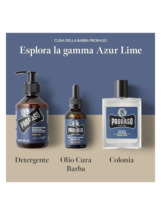 Olio da barba Proraso Azur Lime Agrumi Mediterranei Uomo 30ml