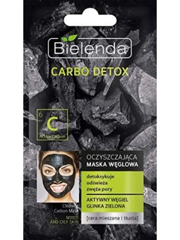 Maschera detergente al carbone per pelli miste e grasse
