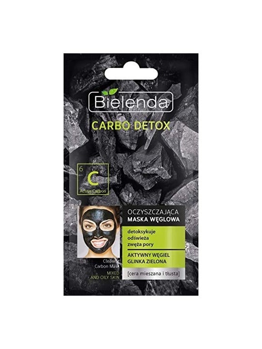 Maschera detergente al carbone per pelli miste e grasse