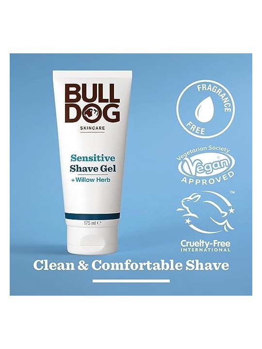 Gel da Barba Sensibile Bulldog Erba di Salice Uomo
