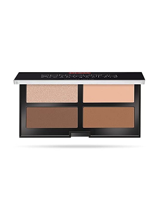 Pupa Contouring Strobing Powder Palette Pronta per AutoContouring Strobing Palette di Polvere 17 5 g Pelle Scura donna
