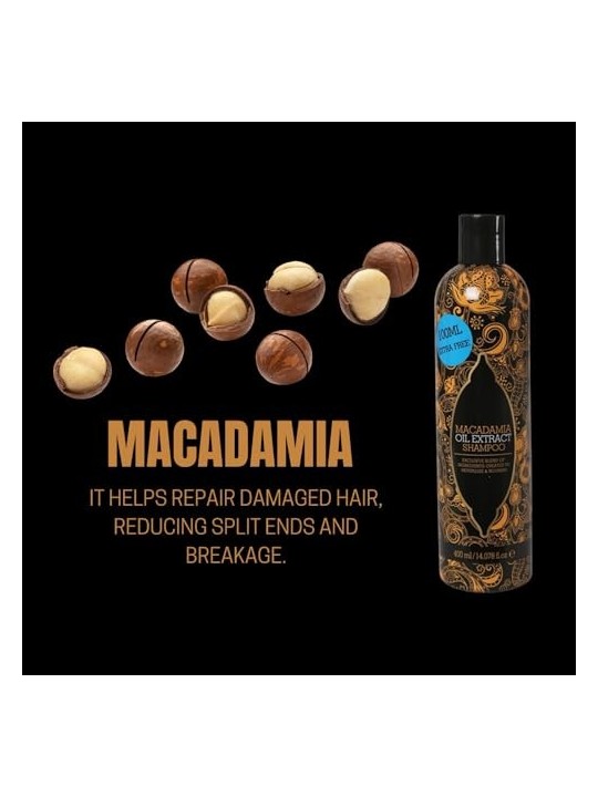 Macadamia Shampoo agli estratti oleosi tutti i tipi di capelli donna 400ml