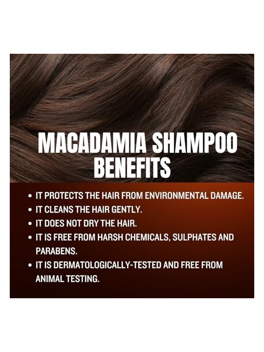 Macadamia Shampoo agli estratti oleosi tutti i tipi di capelli donna 400ml