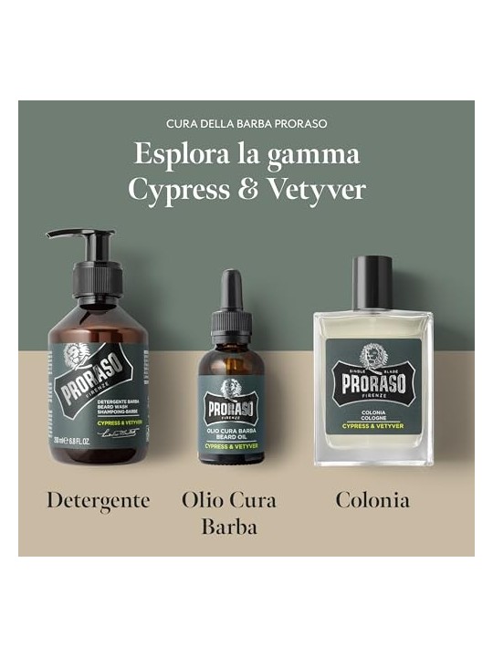 Olio da barba Proraso Cipresso Vetyver Uomo 30ml