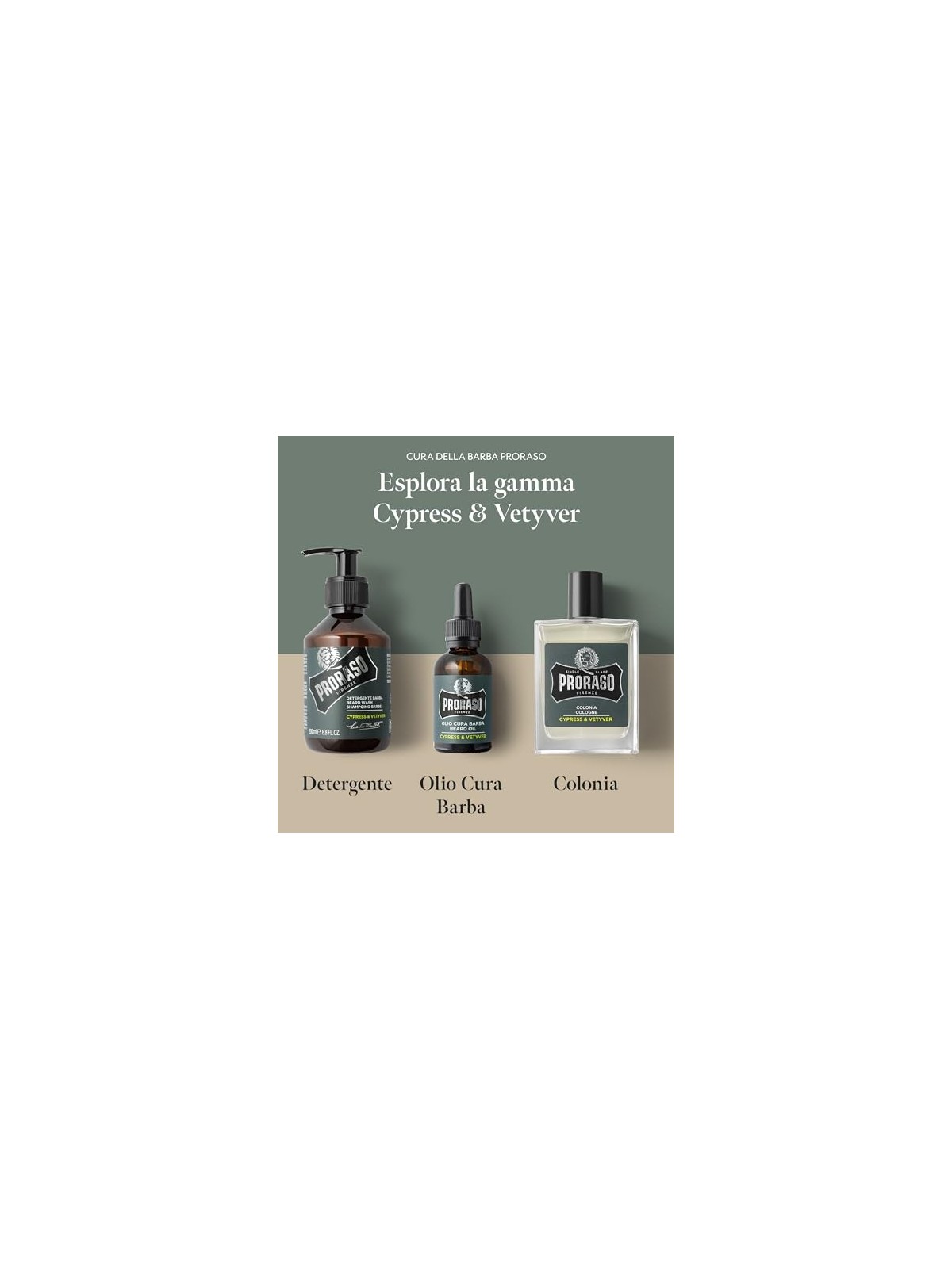 Olio da barba Proraso Cipresso Vetyver Uomo 30ml