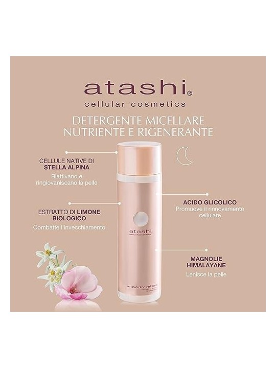 Detergente Micellare Nutriente Atashi Perfezione Cellulare Pelle Sublime 250ml Donna