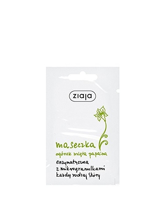 Maschera enzimatica con microgranuli per tutti i tipi di pelle Cetriolo, Menta, Papaina 7ml