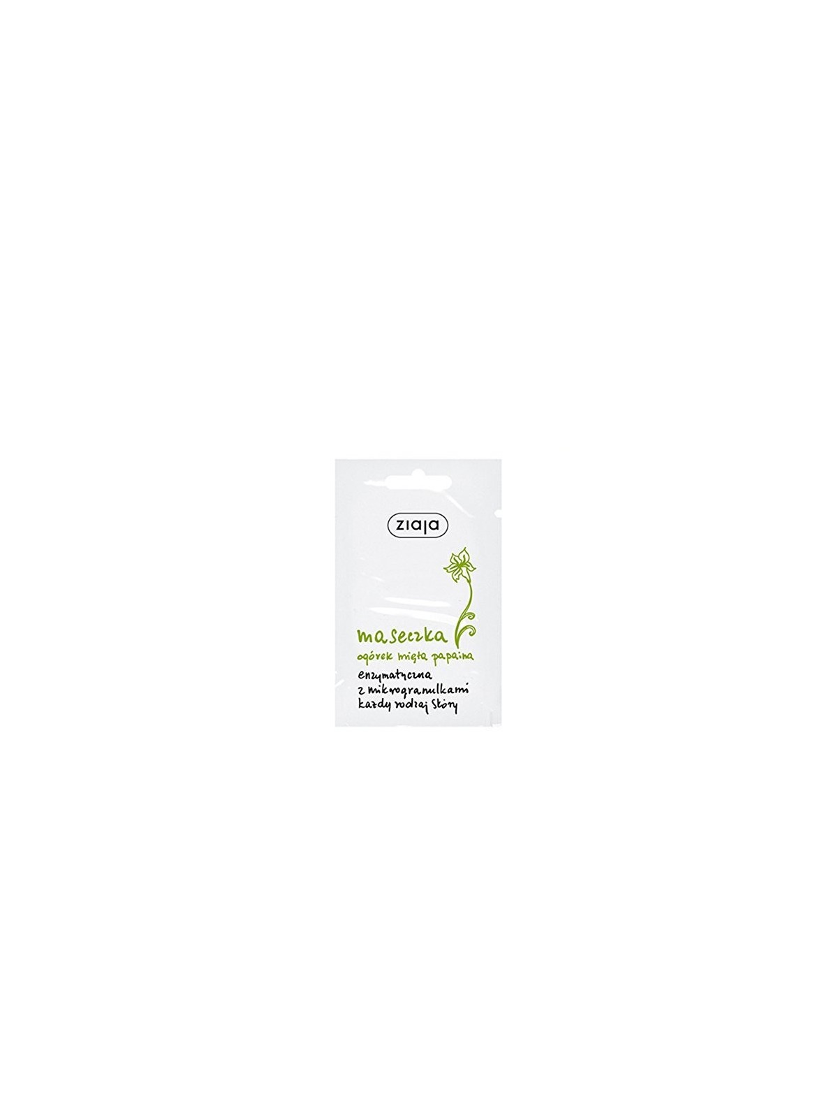 Maschera enzimatica con microgranuli per tutti i tipi di pelle Cetriolo, Menta, Papaina 7ml
