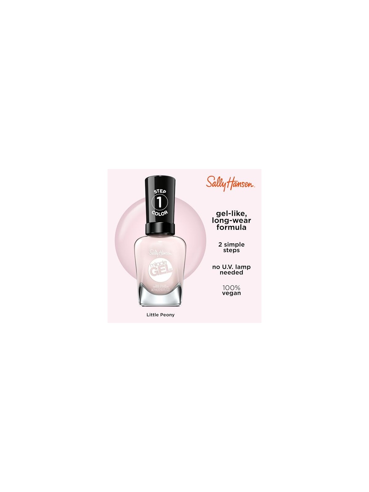 Sally Hansen MIRACLE GEL 247peonia piccola donna
