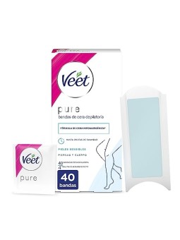 Veet PURE WAX BANDS pelle sensibile corpo 40 unit donna