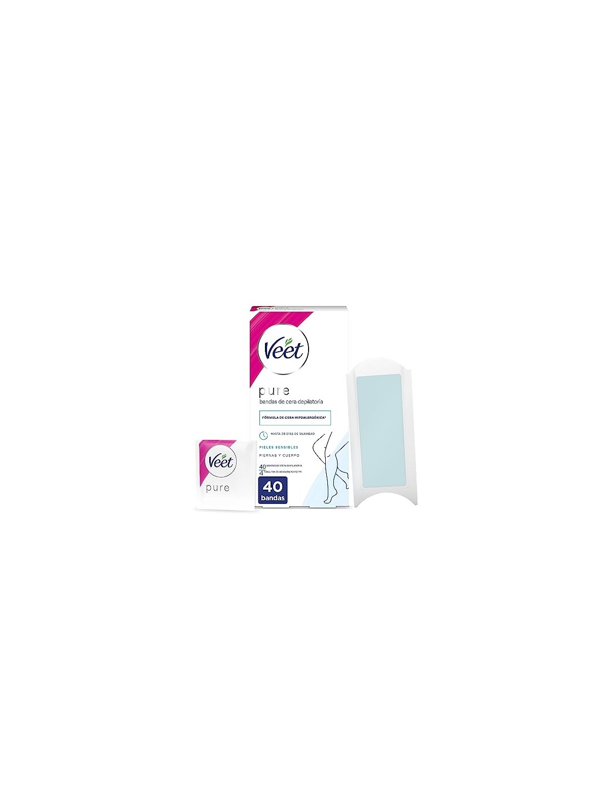 Veet PURE WAX BANDS pelle sensibile corpo 40 unit donna