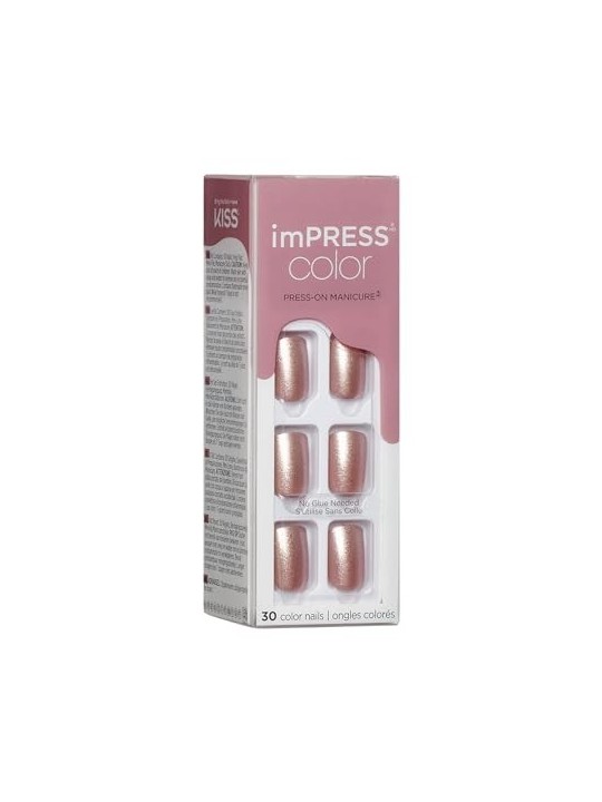 Kiss My Face ImPRESS Color Unghie Rosa Paralizzate 30 pz donna