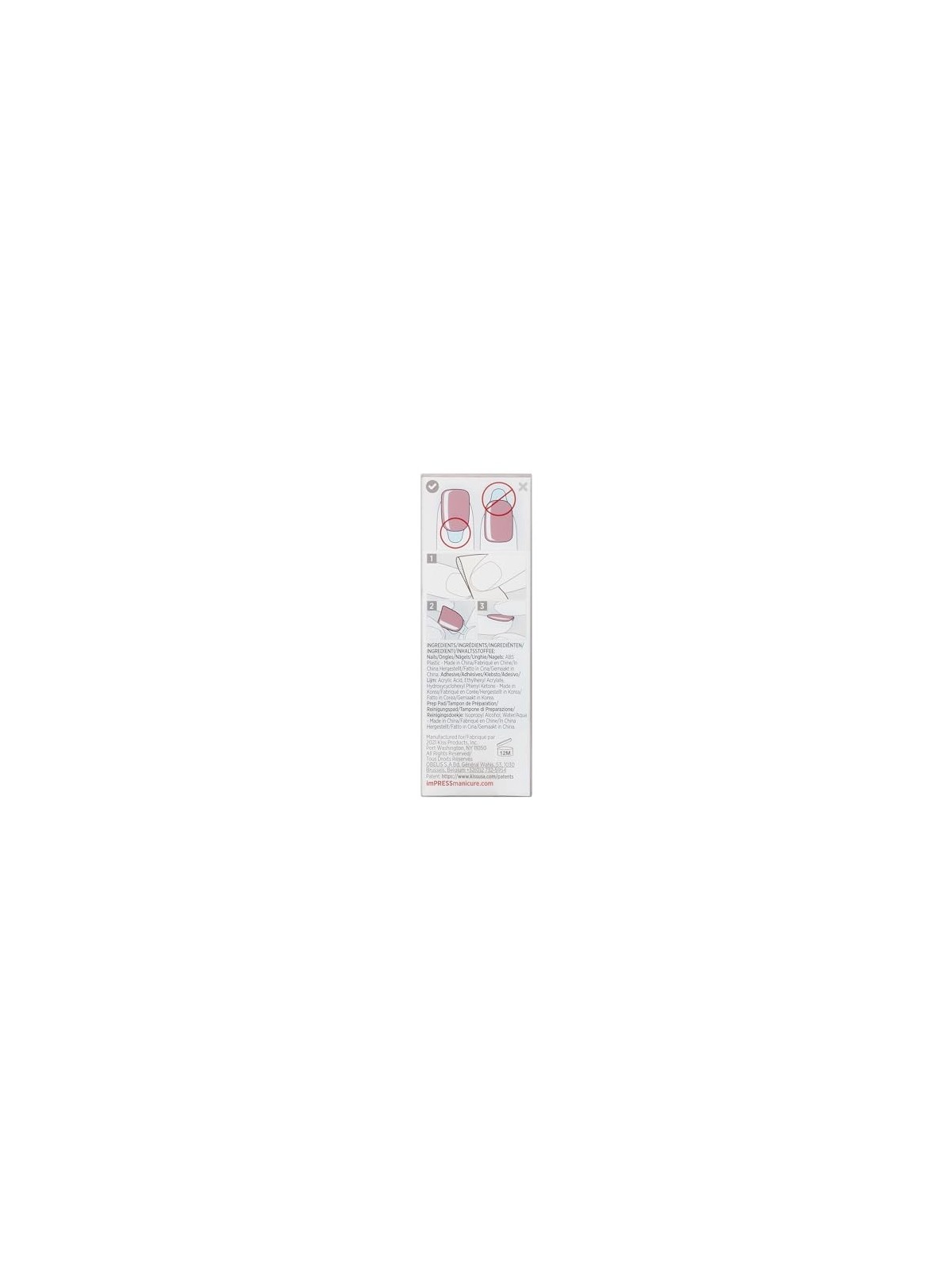 Kiss My Face ImPRESS Color Unghie Rosa Paralizzate 30 pz donna