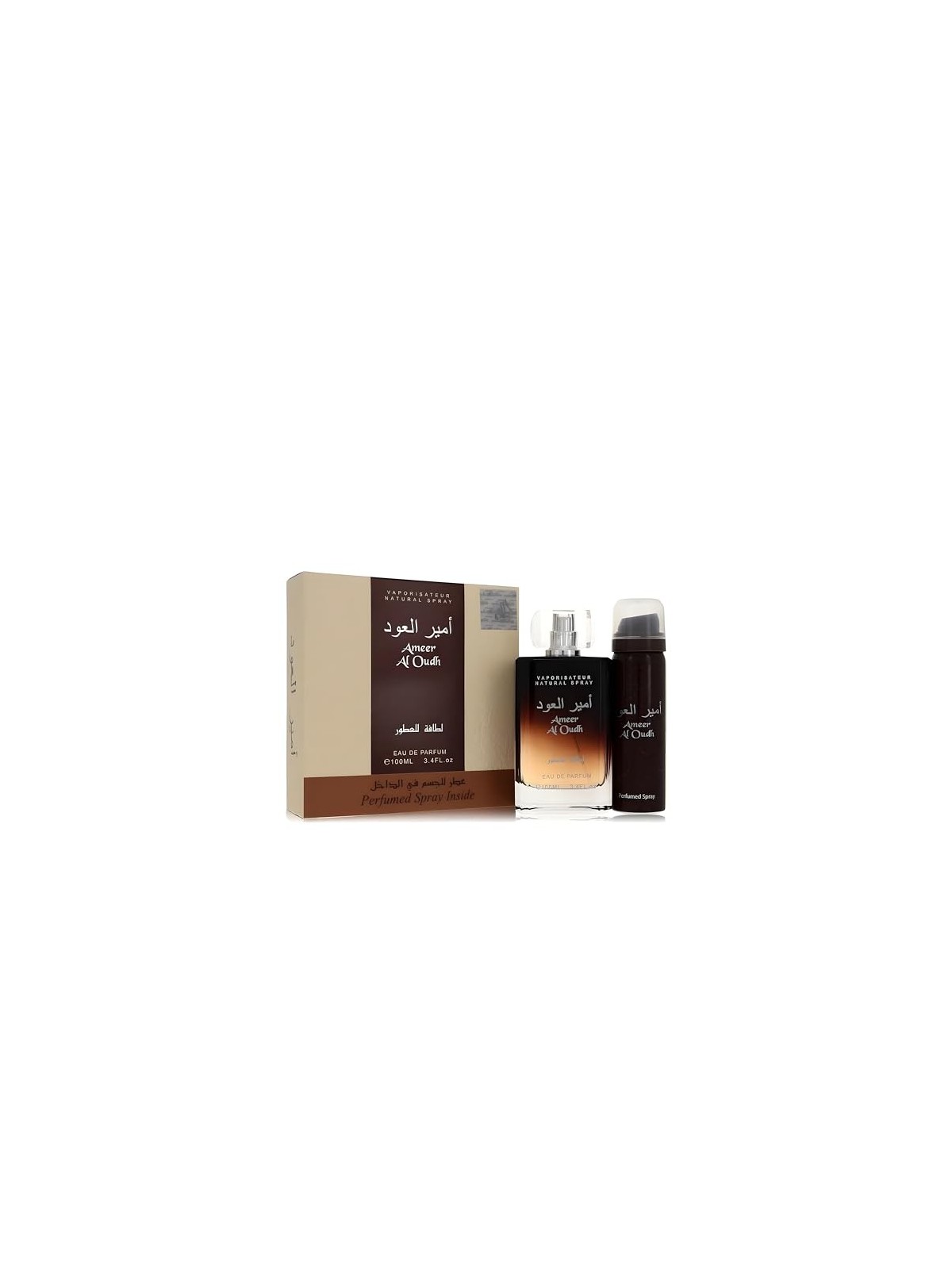 Lattafa Perfumes Ameer Al Oudh Set regalo eau de parfum 100 ml e deodorante 50 ml unisex 100ml Lattafa Perfumes www.essenzetotal