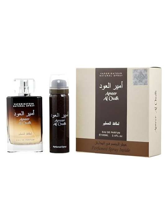 Lattafa Perfumes Ameer Al Oudh Set regalo eau de parfum 100 ml e deodorante 50 ml unisex 100ml Lattafa Perfumes www.essenzetotal