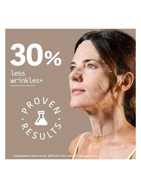 Iroha 100% COTTON FACE & NECK MASK with collagen anti-aging