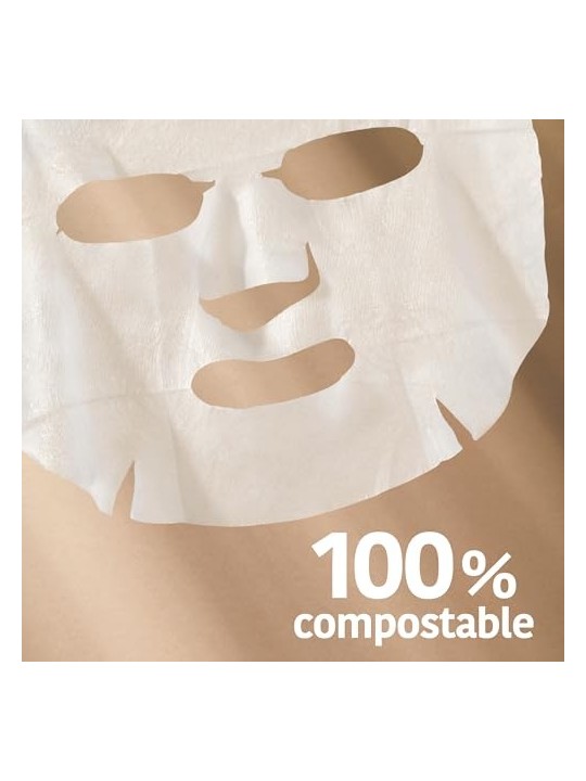 Iroha 100% COTTON FACE & NECK MASK with collagen anti-aging