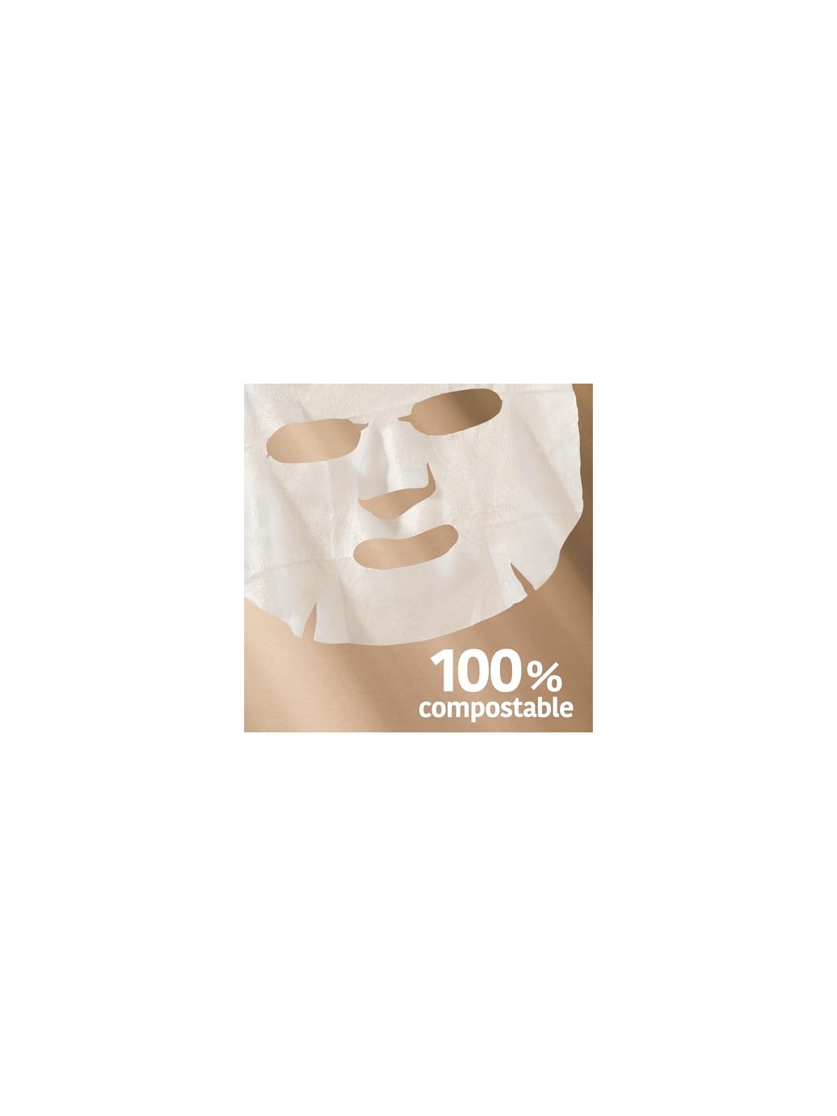 Iroha 100% COTTON FACE & NECK MASK with collagen anti-aging
