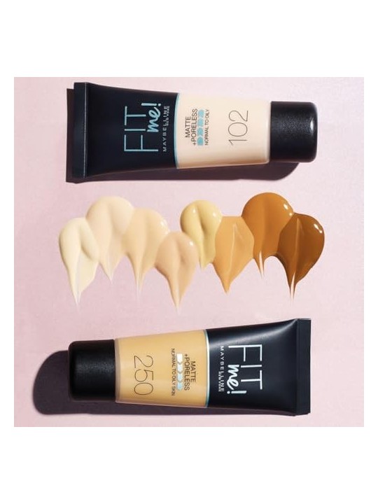 Maybelline Fit Me! Fondotinta opacizzante viso Poreless 100 Warm Ivory