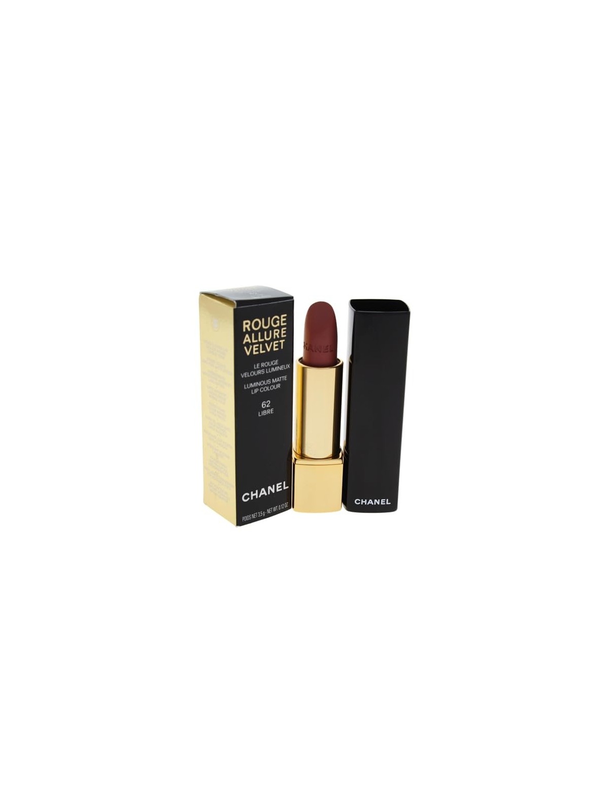 Chanel Rouge Allure Velvet Luminous Matte Lip Colour donna 3,5g 62 Libre Numero 62 Libre