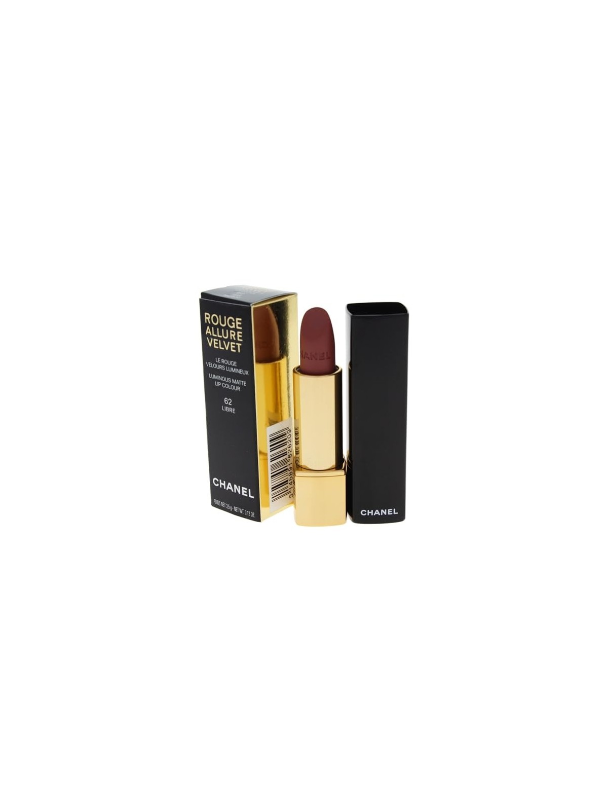 Chanel Rouge Allure Velvet Luminous Matte Lip Colour donna 3,5g 62 Libre Numero 62 Libre