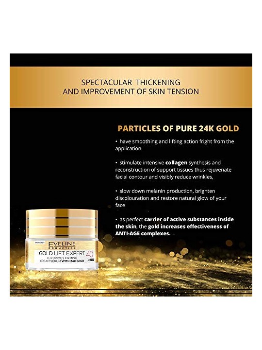 Siero-crema rassodante con oro 24k per pelli mature