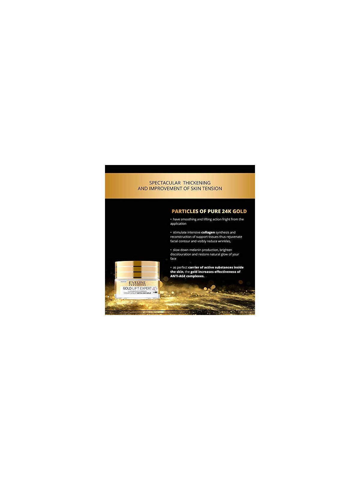 Siero-crema rassodante con oro 24k per pelli mature