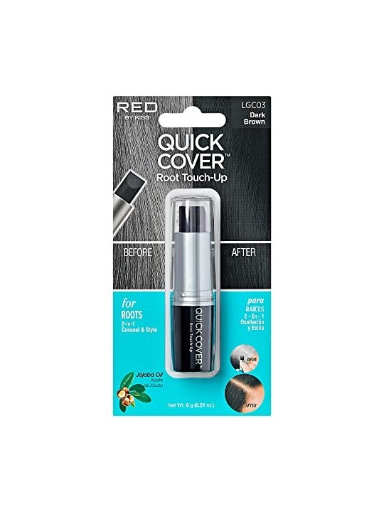 Kiss My Face Stick per ritocco capelli grigi Quick Cover 6 g donna Dark Brown