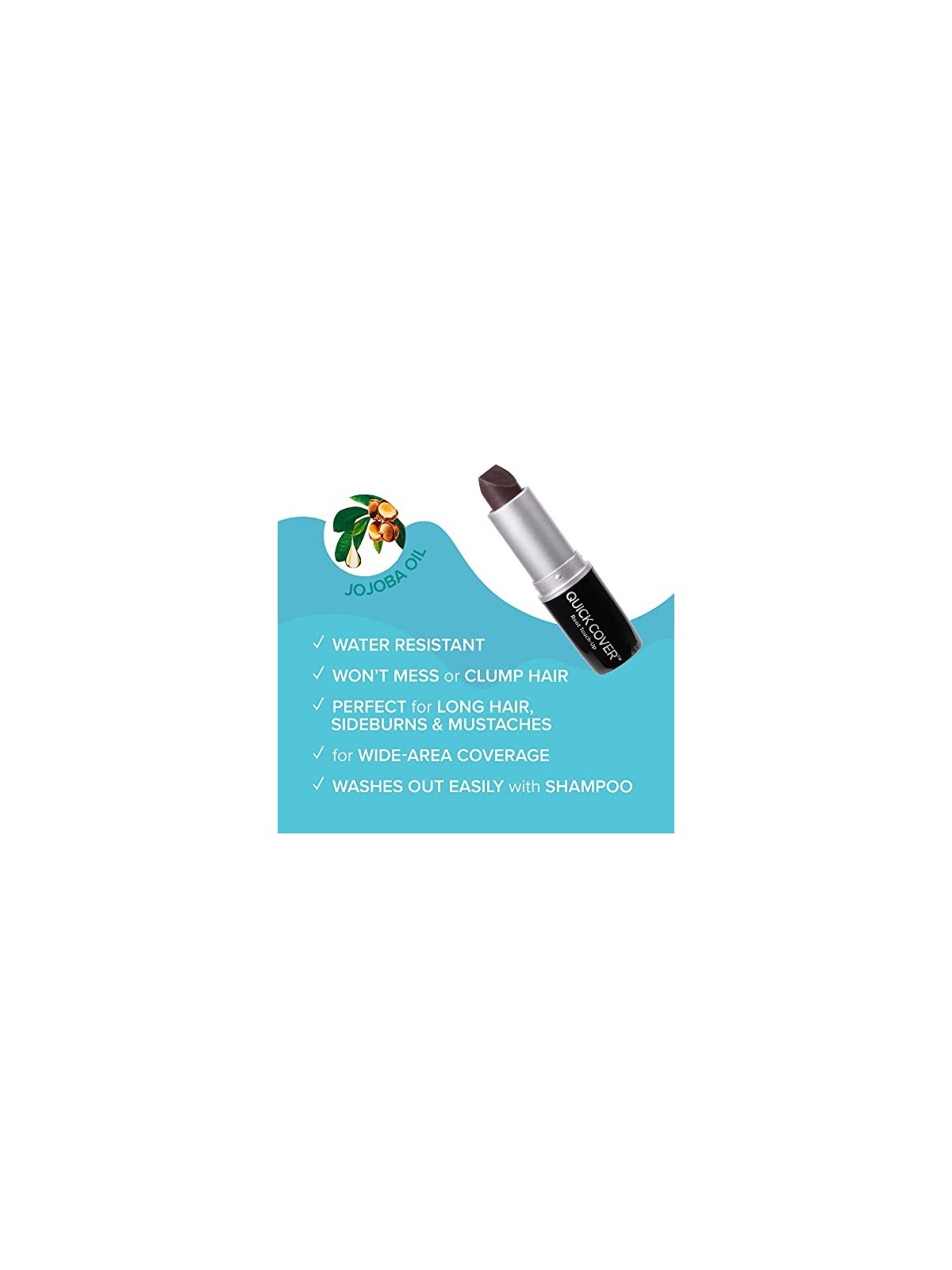 Kiss My Face Stick per ritocco capelli grigi Quick Cover 6 g donna Dark Brown