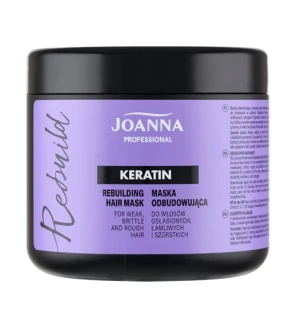JOANNA PROFESSIONAL Keratin Rebuilding Hair Mask maschera ricostruttiva per capelli indeboliti con cheratina 500g