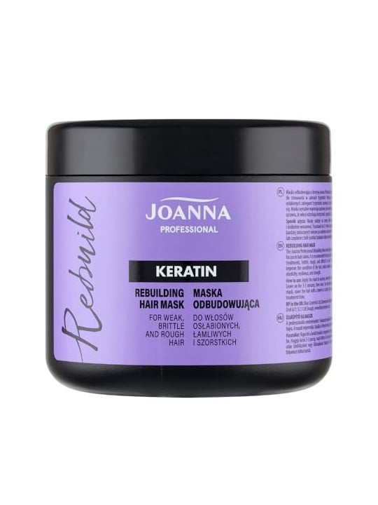 JOANNA PROFESSIONAL Keratin Rebuilding Hair Mask maschera ricostruttiva per capelli indeboliti con cheratina 500g