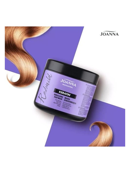 JOANNA PROFESSIONAL Keratin Rebuilding Hair Mask maschera ricostruttiva per capelli indeboliti con cheratina 500g