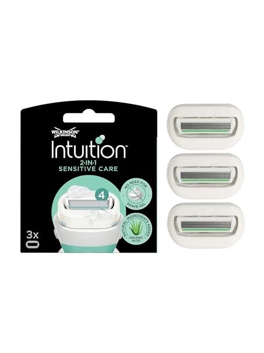 Wilkinson Sword Intuition Sensitive Care 3pcs Testina di Ricambio per Pelle Sensibile Donna